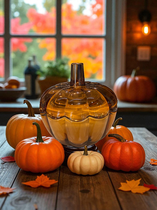Glass Pumpkin Candle