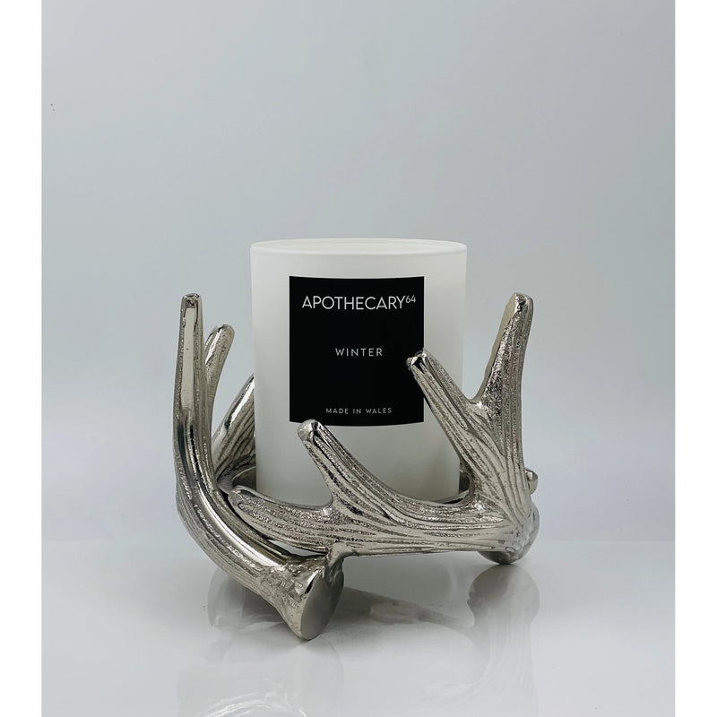 Silver Antler Candle and Diffuser Plate Apothecary64